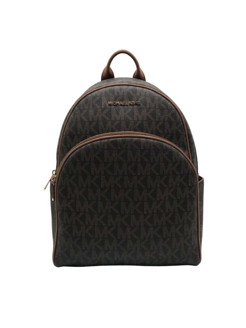 Michael Kors Brown Coated Canvas  Medium Abbey Backpack